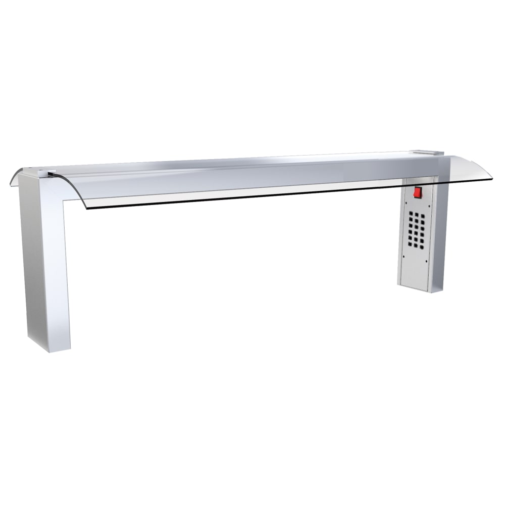 Bildschirm mit stütze und glas drop-in 4 gn mit led-licht und wärme - 1415x550x420 mm - 960 W 230/1V - 1104JCLC Eurast