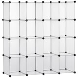 thumbnail of Armario modular de plástico cajas de zapatos con 16 cubos zapatero organizador para entrada pasillo dormitorio 125x32x125 cm
