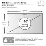 thumbnail of ELITE SCREENS Beamer Leinwand ,/EZ FRAME - RAHMENLEINWAND/110/geeignet für: Normale Projektoren
