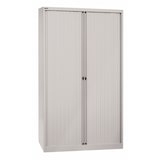 thumbnail of BISLEY Rollladenschrank abschließbar in silber Schrank aus Metall Rolladen aus Kunststoff inkl. 4 Einlegeböden