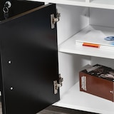 thumbnail of Mueble Auxiliar de Oficina Mueble Archivador con Ruedas Estantes y Cajones Armario Multiusos con Gran Almacenaje 100x35x65 cm