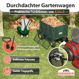 thumbnail of GARDEBRUK® Transportwagen 550kg Belastbar Profilräder Luftbereift Lenkachse Plane Bollerwagen Handwagen Gartenwagen