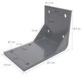 thumbnail of 3er-Set Deckenadapter für Kassetten-Markise T124, Deckenmontage Halterung Adapter ~ grau