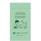 thumbnail of RyanPack Kompostierbare Bio Tragetaschen mit Griff aus Maisstärke 25x35+7+4 cm 35 µm grün – 1500 Stück