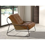 thumbnail of Angel Cerdá Fauteuil en cuir marron 5155C 72 x 98 x 83