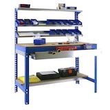 thumbnail of PROREGAL Établi BUFFALO avec étagère frontale et tiroir | HxLxP 84x90x61cm | Capacité de charge 400kg | Bleu