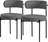 thumbnail of ML-Design – Esszimmerstühle 2er Set Grau | Teddystoff, Rückenlehne, schwarze Metallbeine, ergonomische Küchen- & Wohnzimmerstühle