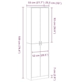 thumbnail of vidaXL Kleiderschrank Weiß 55x25x189 cm Spanplatte