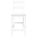 thumbnail of vidaXL Barhocker 2 Stk. Weiß Massivholz Gummibaum