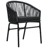 thumbnail of vidaXL 3-tlg. Bistro-Set mit Kissen PVC Rattan Schwarz