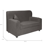 thumbnail of Divano Fisso 2 Posti Andreia, Braccioli, 73x125x85h cm Grigio