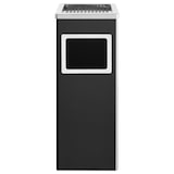 thumbnail of DELUKE® Standaschenbecher für Draußen 36L Stahl 24x24x61cm Mülleimer mit Aschenbecher Abfalleimer mit Inneneimer Standascher Outdoor, Schwarz