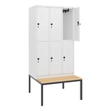 thumbnail of C+P Doppelstock-Spind Classic PLUS, Bank, 3 Abteile, 1950x900x815mm, 9016/9016