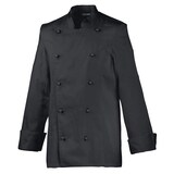 thumbnail of 214 - Damenkochjacke Langarm, tailliert : schwarz 65% Polyester 35%Baumwolle 220 g/m² L