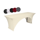 thumbnail of TexDeko Stretch Biertischhussen für Bierzeltgarnitur 220 x 50cm Festzeltgarnitur | verstärkte Beintaschen bügelfrei waschbar (Creme)