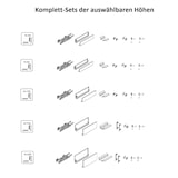 thumbnail of Push to Open Schubladensystem Schubkasten-Set Vollauszug Anthrazit 550mm 86mm