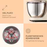 thumbnail of Klarstein Bella Mini Rührmaschine 1200 W 6 Stufen 4 Liter Edelstahl Pulsfunktion Vintage-Creme