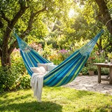 thumbnail of HEMAX, Amaca da Giardino Classica in Cotone Resistente, 270x80 cm, Comfort Outdoor, multicolore