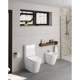 thumbnail of Combo Inodoro Redondo Fondo Reducido con Cisterna y Tapa Extrafina con Caída Amortiguada + Bidet a Suelo de Baño Redondo