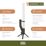 thumbnail of GARDENFLARE Feuerrohr – elegante Edelstahl Feuersäule und Pelletfackel - schwarz