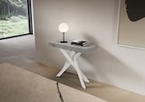 thumbnail of Ausziehbare Konsole 90x40/300 cm Saki-Beton mit weißen Beinen