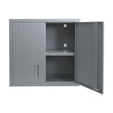 thumbnail of Armario de pared HWC-O52, armario de pared, acero con cerradura 77x77x31cm ~ gris claro