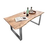 thumbnail of SIT Möbel Baumkante-Tisch 180 cm | Platte Akazie natur 36 mm | Kufengestell Metall silbern | B 180 x T 90 x H 76 cm | 15111-40 | Serie TABLES & CO