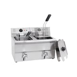 thumbnail of METRO Professional Freidora doble GDF5028, acero inoxidable, 59,4 x 54,5 x 42,7 cm, 8 + 8 L, plata