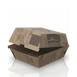 thumbnail of Hamburger-Box Wellpappe, 200 Stück, to go, take away, Newspaper- Designe, recyclebar