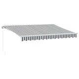 thumbnail of vidaXL Luifel handmatig uittrekbaar en LED 350x250 cm antraciet en wit
