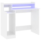 thumbnail of vidaXL Bureau met LED-verlichting 97x45x90 cm bewerkt hout wit