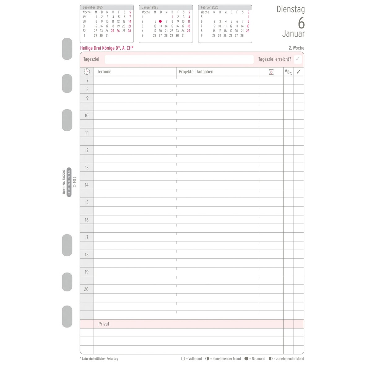 Jahresset 148x21mm 1T/2S