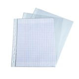 thumbnail of Exacompta - Réf. 5120E - 10 sachets de 10 pochettes perforées en Polypropylène grainé - Format écolier pour les classeurs 17x22cm des plus petits