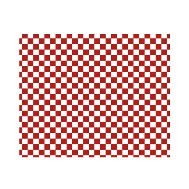 MONOUSO - Fettdichtes Einwickelpapier “Vichy” Rot 20x24,5cm (1.000 Stück)