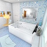 thumbnail of Whirlpool Pool Badewanne Eckwanne Wanne W12H-TH-C 180x135cm passive Schlauch-Reinigung