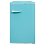 thumbnail of Exquisit Retro Vollraumkühlschrank RKS120-V-H-160F taubenblau, 122 l Fassungsvermögen
