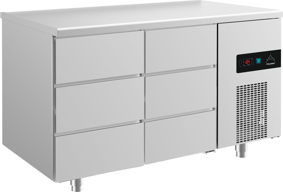 Gastro Edelstahl Kühltisch Umluft 3/3 Schubladen 1400x700x850mm -2/+8°C 281l