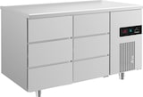 thumbnail of Gastro Edelstahl Kühltisch Umluft 3/3 Schubladen 1400x700x850mm -2/+8°C 281l