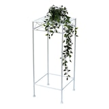 thumbnail of DanDiBo Blumenhocker Weiß Metall Eckig 70 cm Blumenständer 96314 L Beistelltisch Blumensäule Modern Pflanzenständer Pflanzenhocker