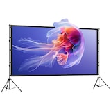 thumbnail of HD Beamer Projectiescherm 120 inch Staand 275 cm 16:9 HD 4K/8K projectiedoek met statief - dubbelzijdig doek met inklapbare statieven - WK voetbal