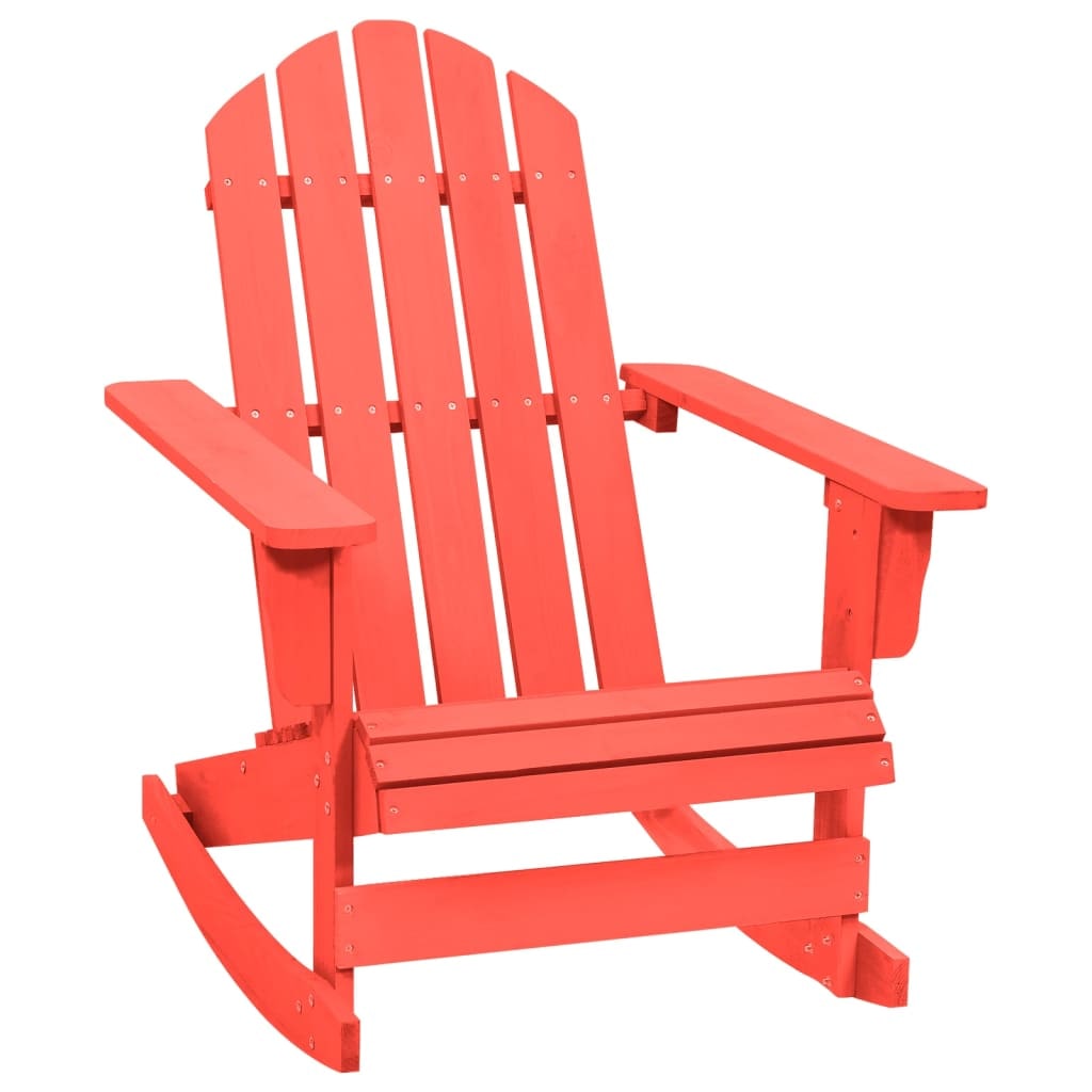 Adirondack schommelstoel massief dennenhout rood