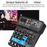 thumbnail of Table De Mixage 4 Canaux Avec Carte Son Intégrée Bluetooth Et USB Pour Enregistrement Live YONIS