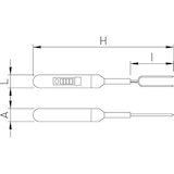 thumbnail of Termómetro para barbacoa 470 mm.