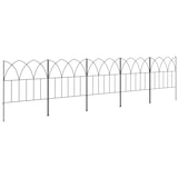 thumbnail of Vallas de jardín 205x45,5 cm set de 5 vallas decorativas para jardín de metal combinación libre barrera para animales para terraza patio césped