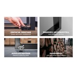 thumbnail of SAM® Esstisch Baumkante massiv Akazie nussbaum 220 x 100 A-Gestell schwarz ATHEN