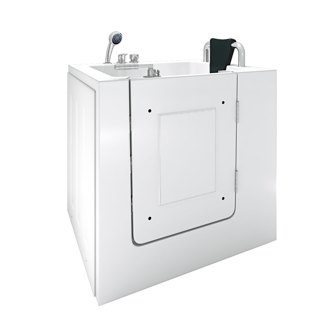 AcquaVapore Senioren Sitzbadewanne Sitzwanne Badewanne mit Tür S02-B-R 100x78 cm