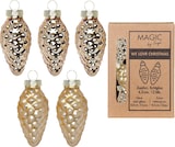 thumbnail of 12 Glaszapfen 4,5cm Christbaumschmuck Weihnachtskugeln Weihnachtsbaumschmuck