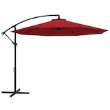thumbnail of Outsunny parasol excéntrico Ø295 cm sombrilla de jardín con ángulo ajustable base cruzada y manivela sombrilla para terraza patio granate