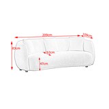 thumbnail of KAWOLA Sofa RADA 3-Sitzer Stoff cremeweiß