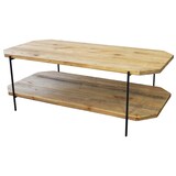 thumbnail of tavolino da salotto in legno massiccio di design moderno industrial cm 120 x 61 x 43 h colore Marrone